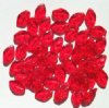 50 12mm Transparent Red Glass Leaf Beads
